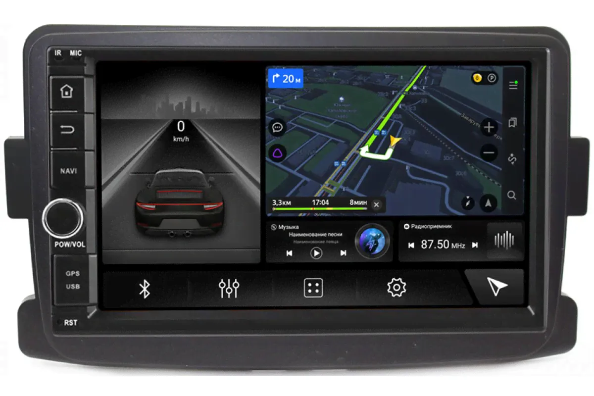 Купить штатную магнитолу Renault Duster, Sandero II, Logan II, Kaptur Canbox 5602-RP-RNDS-08 на Android 10 (4G-SIM, 3/32, DSP, IPS) С крутилкой